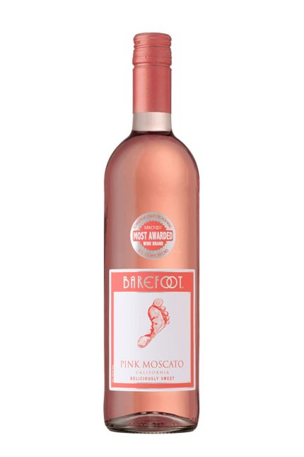 DAMAGED LABEL: Barefoot Pink Moscato (750 ml)