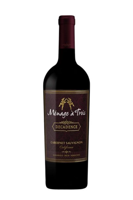 DAMAGED LABEL: Menage a Trois Decadence Cabernet Sauvignon 2022 (750 ml)