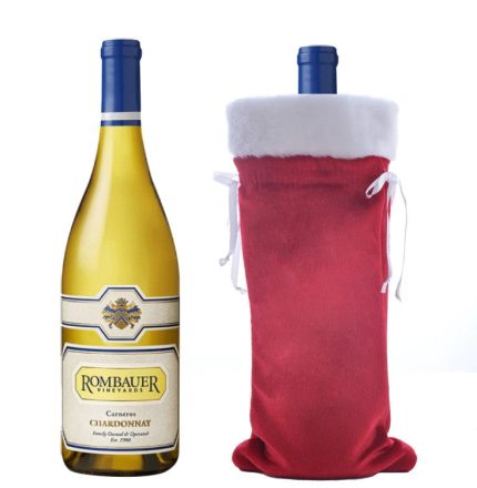 Rombauer Chardonnay 2023 + Velvet Holiday Wine Gift Bag (750 ml)